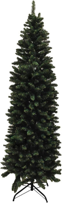 Albero di Natale Slim Folto Verde Rami in PVC con Apertura ad Ombrello Salvaspazio