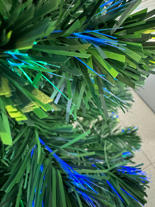 Albero di natale con Fibre Ottiche RGB Multicolore Alberello con Luci LED e Giochi di Luce