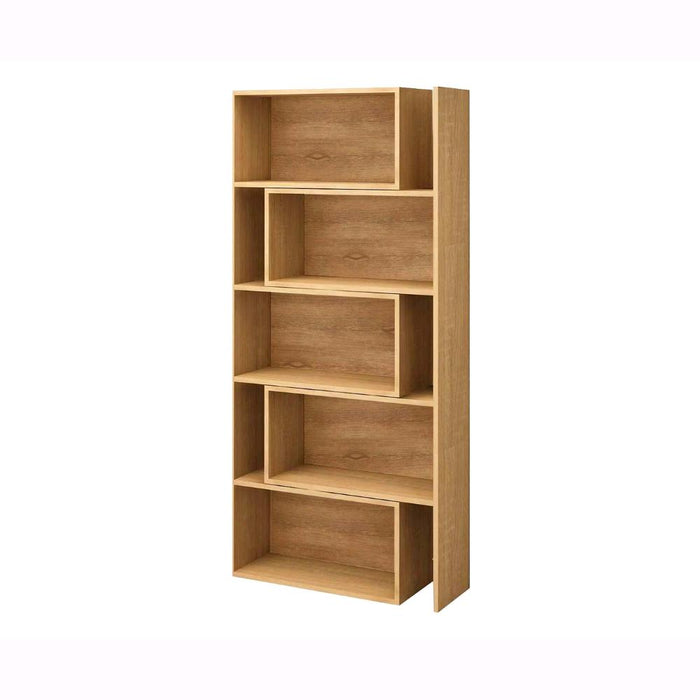 Libreria in legno estensibile colore Rovere 71,8 / 138,2x24x181H cm CR16 R