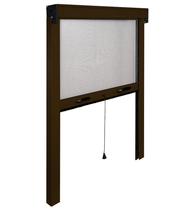 Zanzariera a Rullo Verticale a molla in Fibra di Vetro Telaio in Alluminio Riducibile Avvolgimento automatico