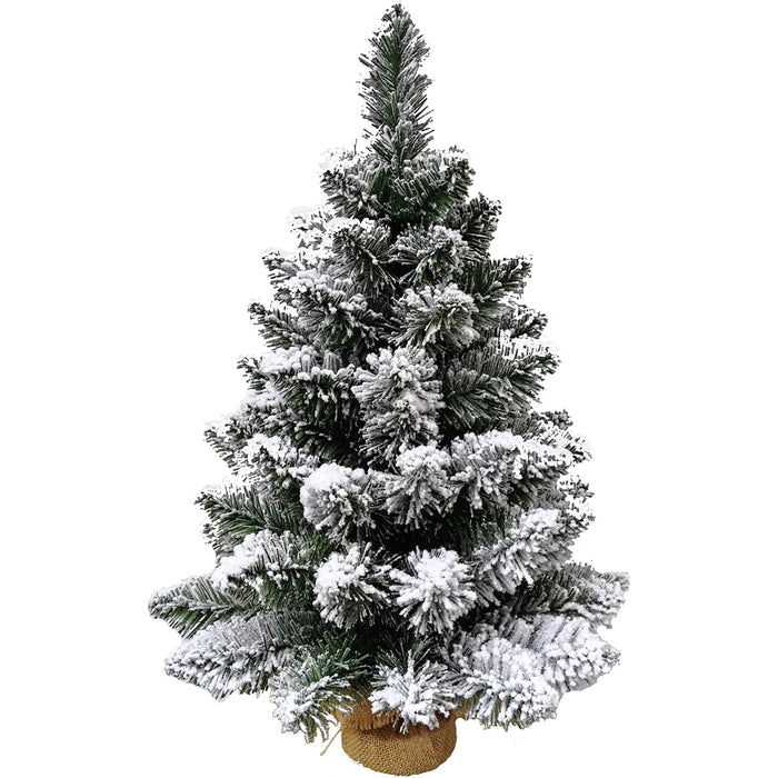 Albero di Natale Alberello Pinetto Verde in PVC ignifugo con Base rivestita in Juta …