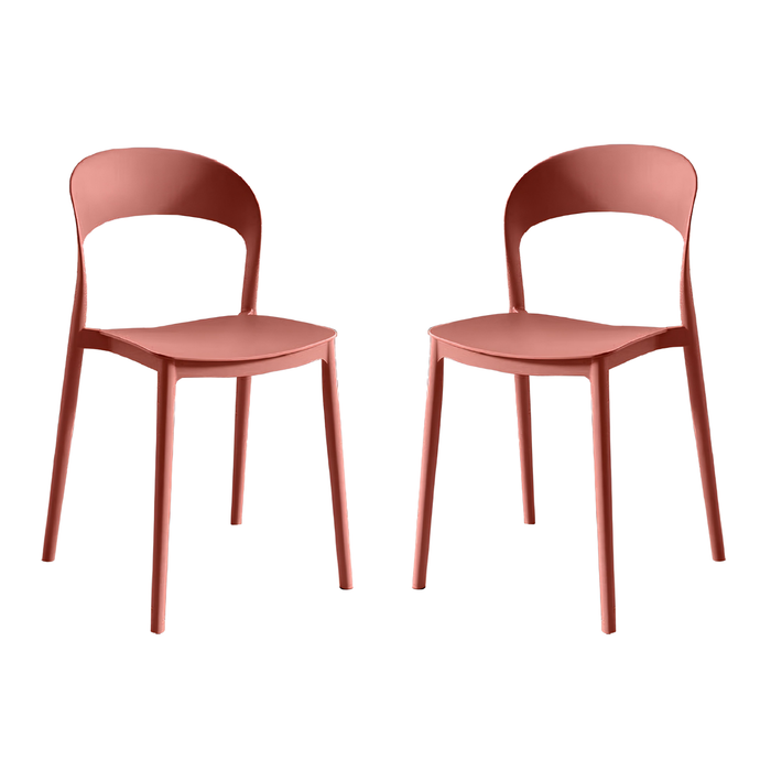 Sedia impilabile da cucina in Polipropilene 40x39x78 cm Leggera per interni ed esterni Modello LUNA