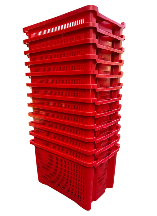 Cassetta agricola ortofrutta Salvaspazio in polietilene HDPE 52x29x42H cm Fondo Forato e chiuso