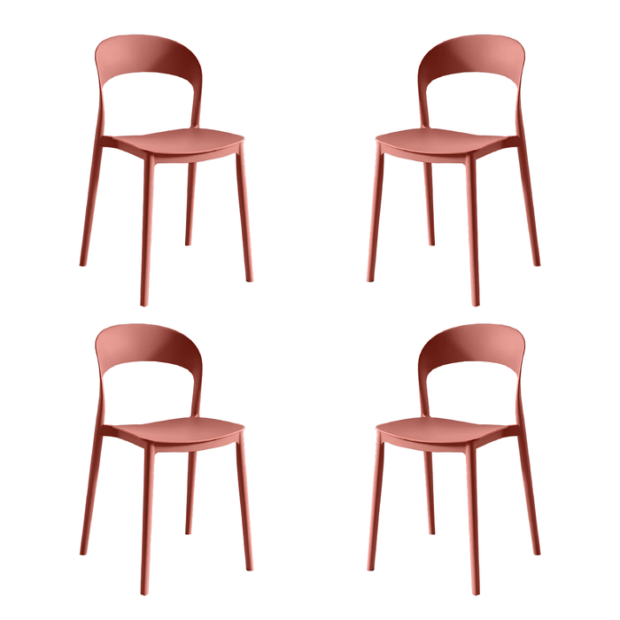 Sedia impilabile da cucina in Polipropilene 40x39x78 cm Leggera per interni ed esterni Modello LUNA