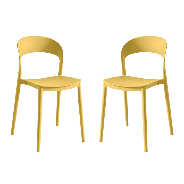 Sedia impilabile da cucina in Polipropilene 40x39x78 cm Leggera per interni ed esterni Modello LUNA