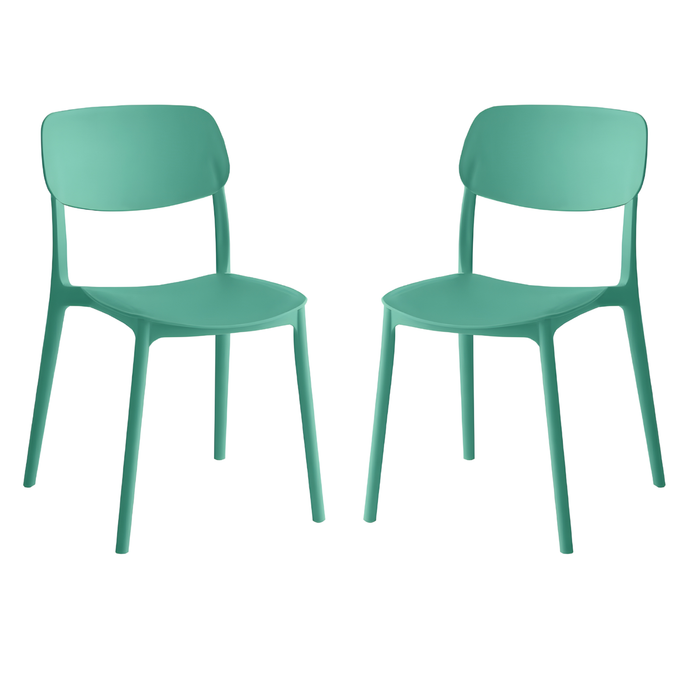 Sedia impilabile da pranzo in Polipropilene 40x39x78 cm Leggera per interni ed esterni Modello SUN