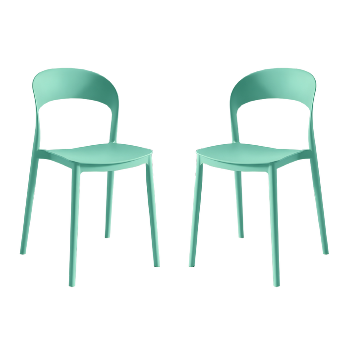 Sedia impilabile da cucina in Polipropilene 40x39x78 cm Leggera per interni ed esterni Modello LUNA