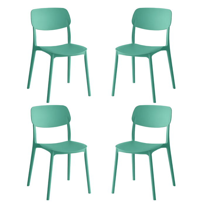 Sedia impilabile da pranzo in Polipropilene 40x39x78 cm Leggera per interni ed esterni Modello SUN