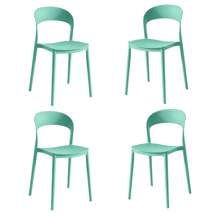 Sedia impilabile da cucina in Polipropilene 40x39x78 cm Leggera per interni ed esterni Modello LUNA