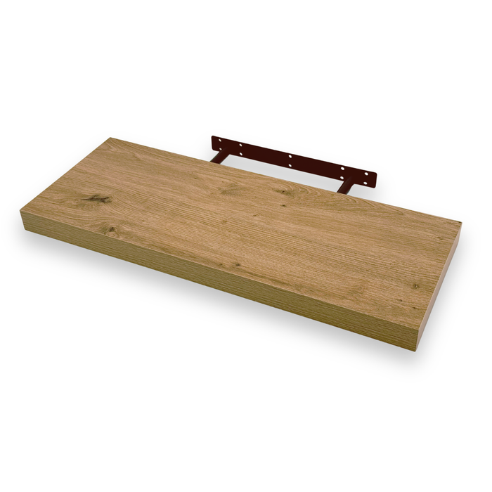 Mensola Sospesa da Muro in Legno MDF con Staffa a Scomparsa | Supporto Invisibile per Cucina Bagno Soggiorno