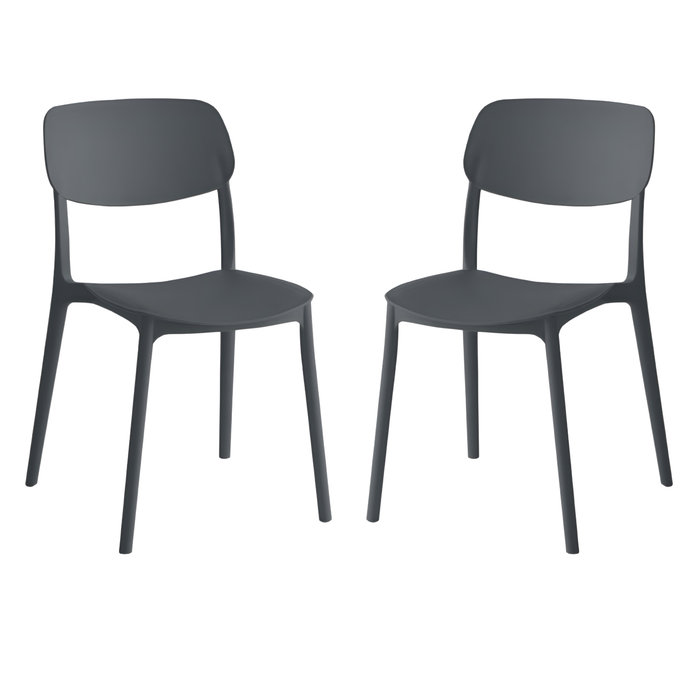 Sedia impilabile da pranzo in Polipropilene 40x39x78 cm Leggera per interni ed esterni Modello SUN