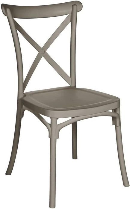 Set 4 Sedie Impilabili Vintage Retrò in polipropilene da Giardino e Cucina