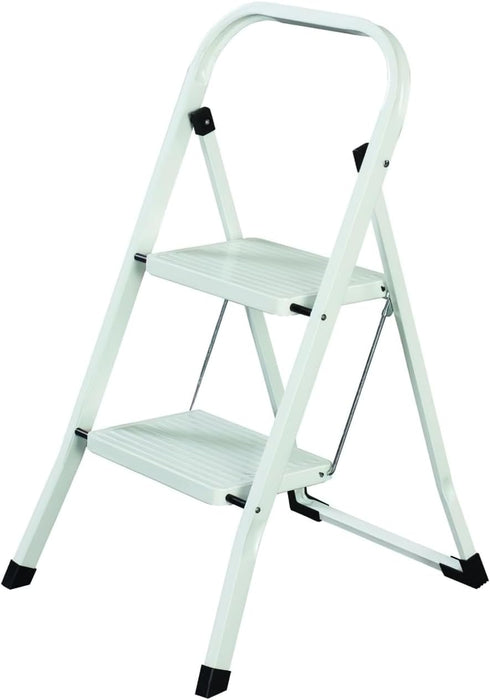 Sgabello Scala Domestica pieghevole in acciaio salvaspazio antiscivolo con gradini spaziosi