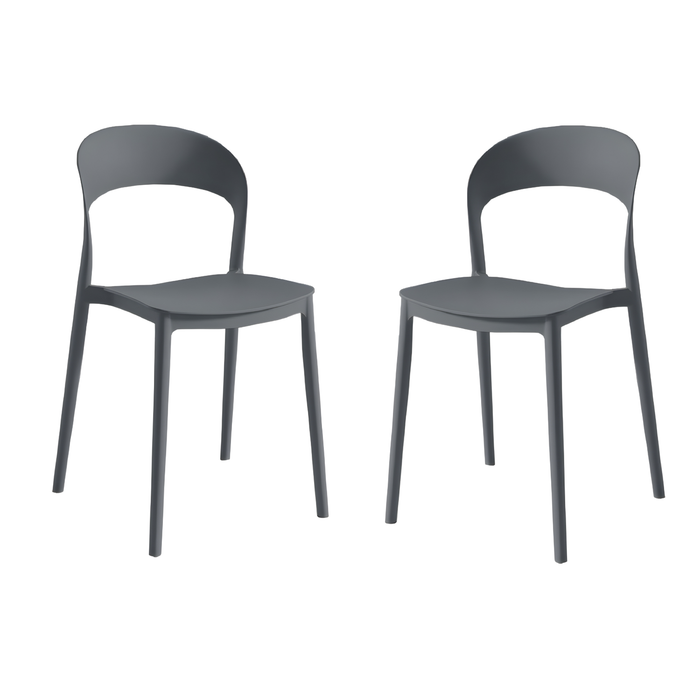 Sedia impilabile da cucina in Polipropilene 40x39x78 cm Leggera per interni ed esterni Modello LUNA