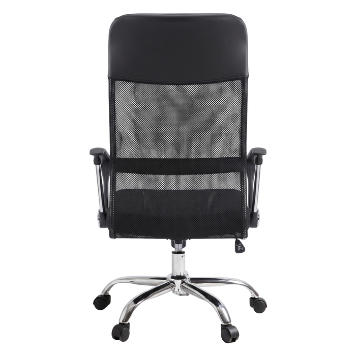 Sedia da Scrivania Ufficio ergonomica direzionale imbottita Schienale a rete Nera Altezza regolabile