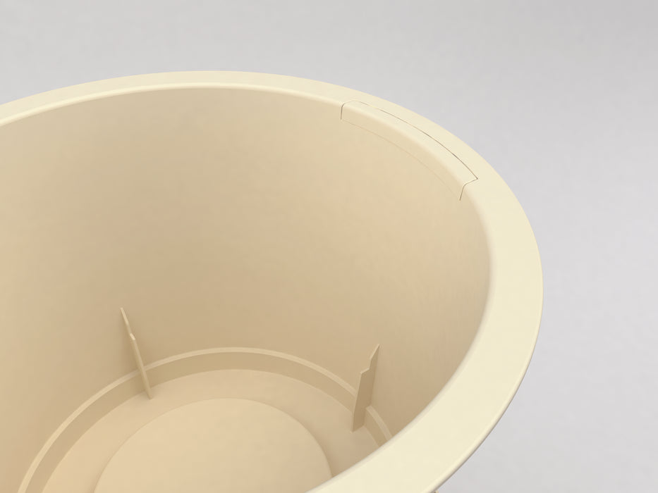 Vaso a Colonna in Plastica Opaca con contenitore cachepot estraibile