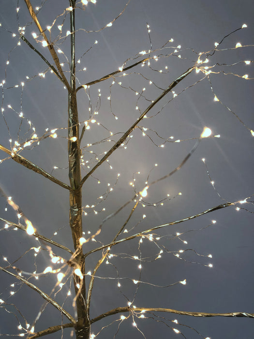 Albero di Natale LED Nanoled Luce Calda Struttura metallo dorato