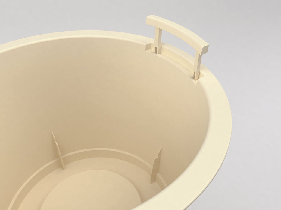 Vaso a Colonna in Plastica Opaca con contenitore cachepot estraibile