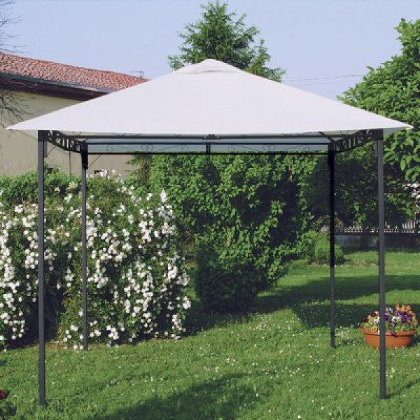 Top Telo di Copertura per Gazebo Ricambio 3x3mt Beige con Airvent Top Telo di Copertura per Gazebo Ricambio 3x3mt Beige con Airvent