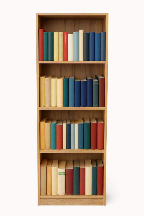 Libreria Scaffale in Legno Melaminico 4 Ripiani Resistente 60x24x170H cm