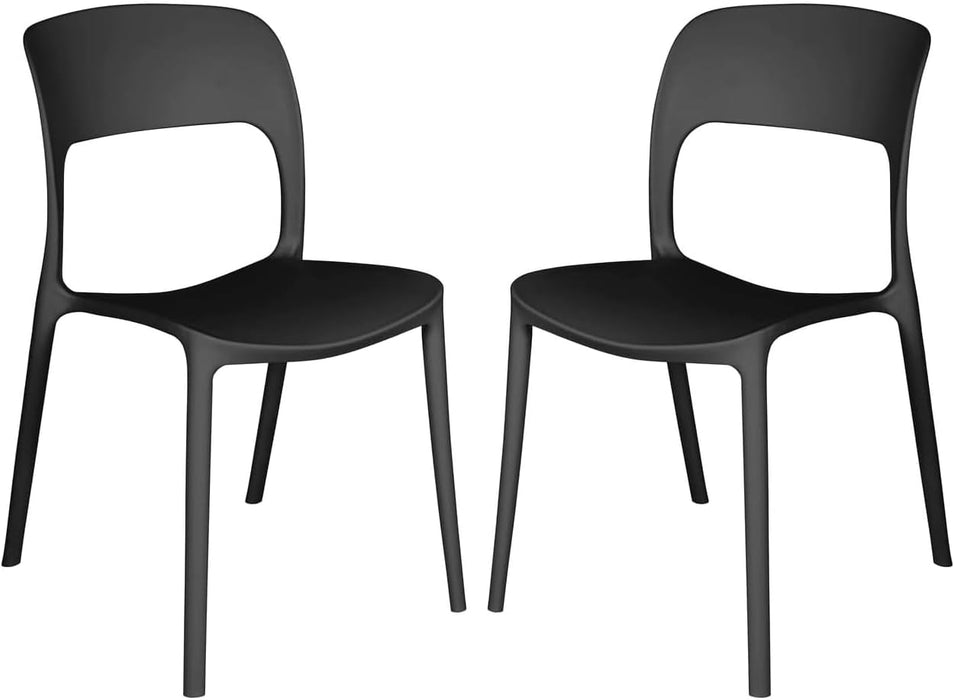 Set Sedie Impilabili Moderne e di Design in polipropilene da Giardino e Cucina