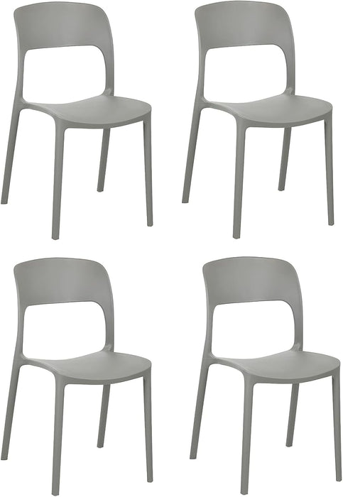 Set Sedie Impilabili Moderne e di Design in polipropilene da Giardino e Cucina