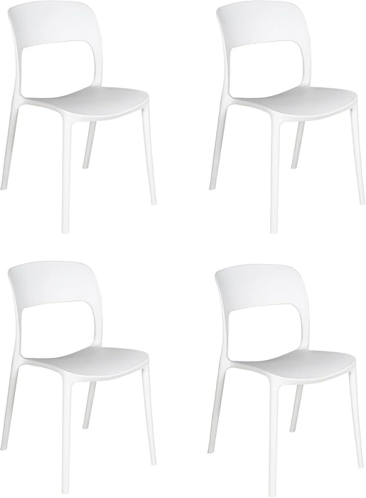 Set Sedie Impilabili Moderne e di Design in polipropilene da Giardino e Cucina