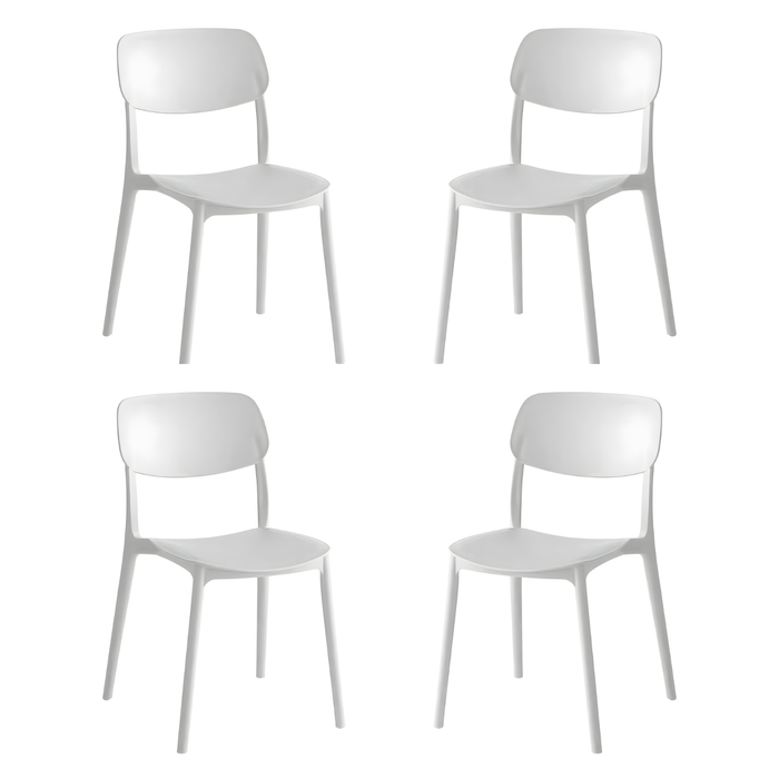 Sedia impilabile da pranzo in Polipropilene 40x39x78 cm Leggera per interni ed esterni Modello SUN