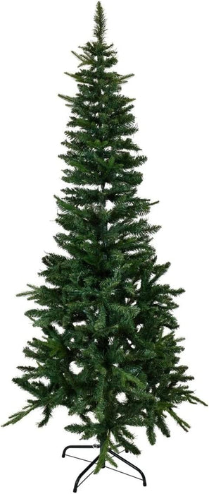 Albero di Natale SLIM Adamello Base Metallo Rami Ombrello Pe + Pvc