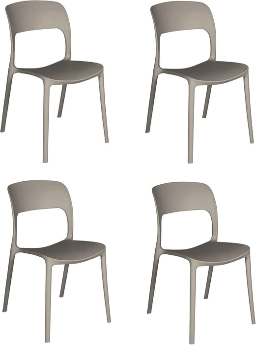 Set Sedie Impilabili Moderne e di Design in polipropilene da Giardino e Cucina