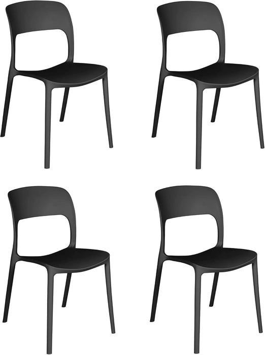 Set Sedie Impilabili Moderne e di Design in polipropilene da Giardino e Cucina