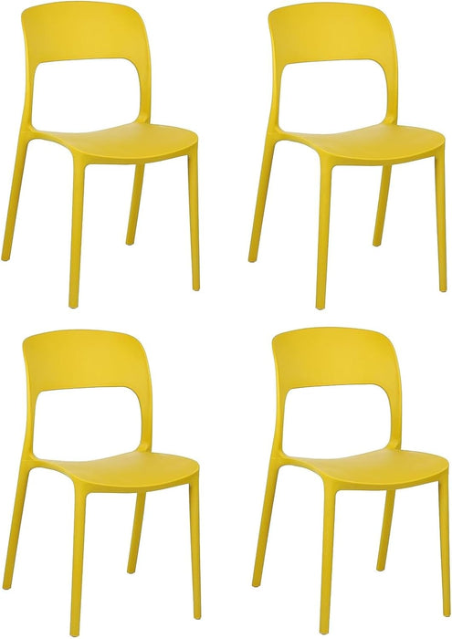 Set Sedie Impilabili Moderne e di Design in polipropilene da Giardino e Cucina