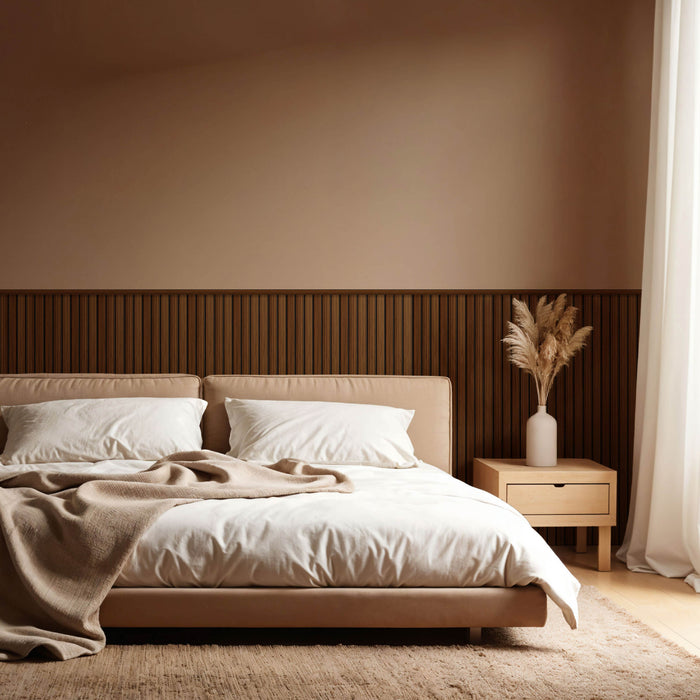 Pannello decorativo in PVC da parete con doghe effetto legno 30x120 cm, conf. 10 pezzi