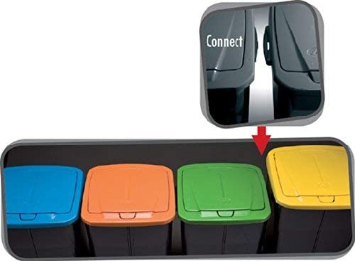 Pattumiera Bidone Secchio Contenitore per Raccolta Differenziata in Plastica Componibile