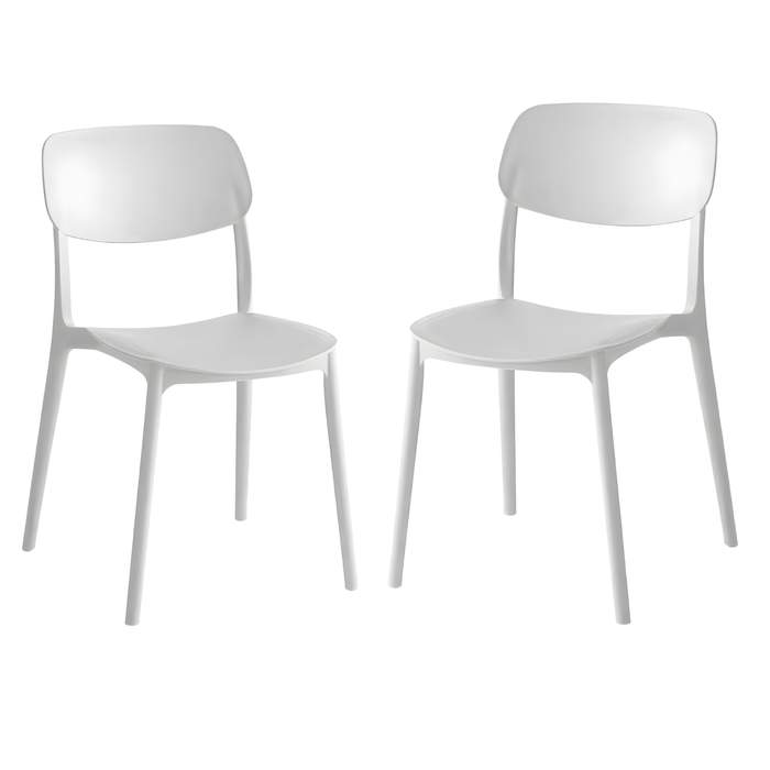 Sedia impilabile da pranzo in Polipropilene 40x39x78 cm Leggera per interni ed esterni Modello SUN