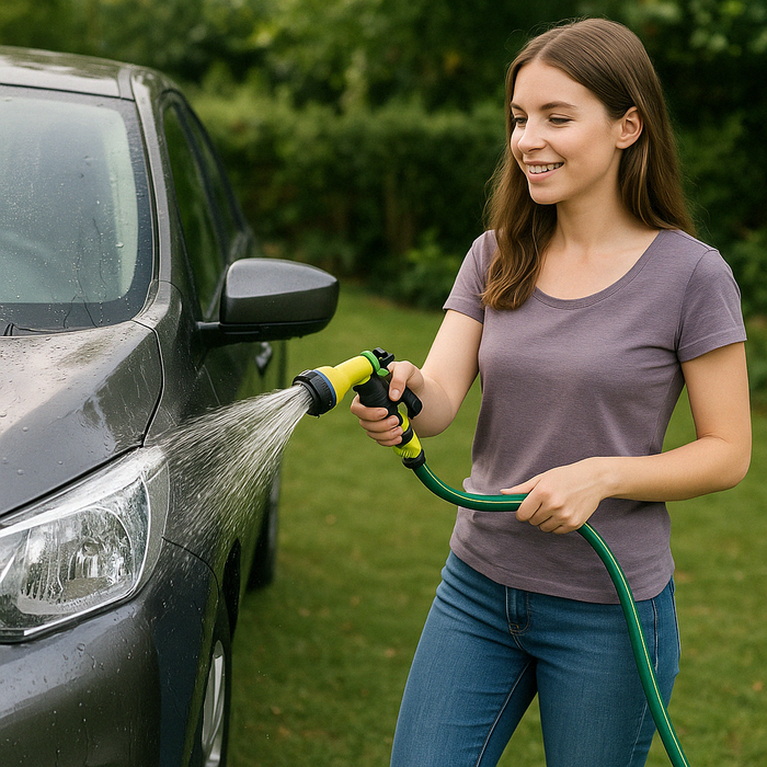 Tubo innaffio irrigazione 4 strati antialga Verde Flessibile Retinato Giardino