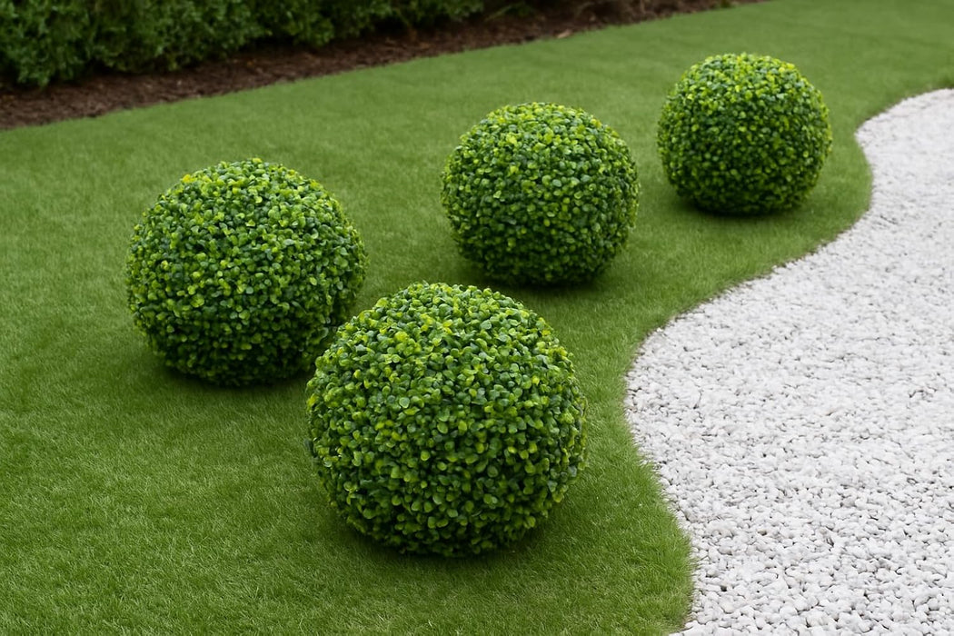 Sfera di Bosso Sintetica Palla Artificiale Buxus Arredamento da Giardino Colore Verde