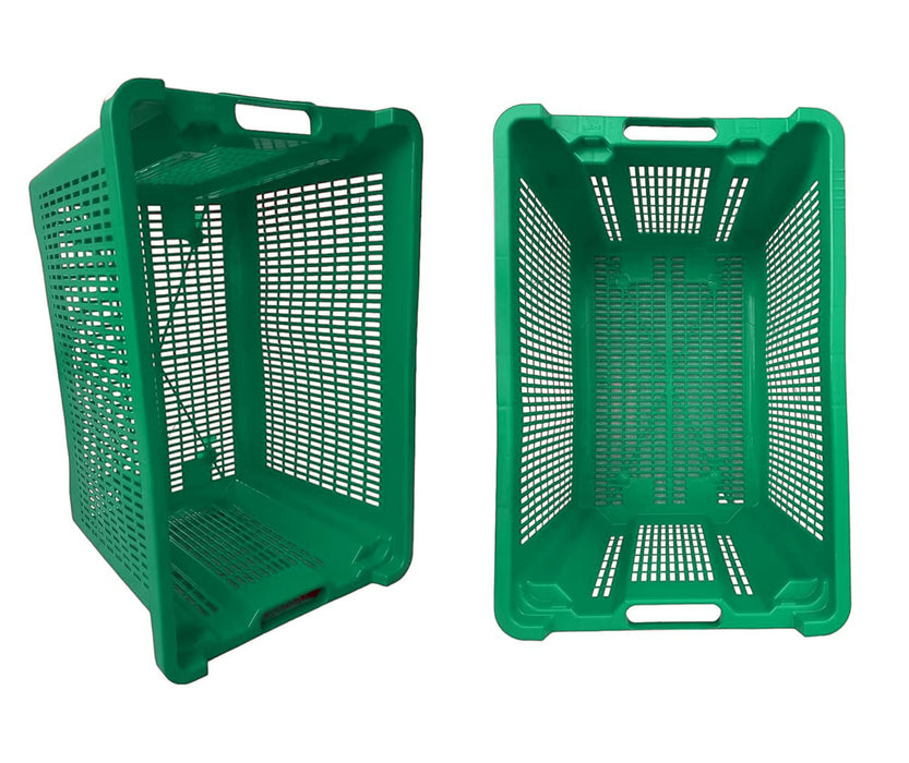 Cassetta agricola ortofrutta Salvaspazio in polietilene HDPE 52x29x42H cm Fondo Forato e chiuso