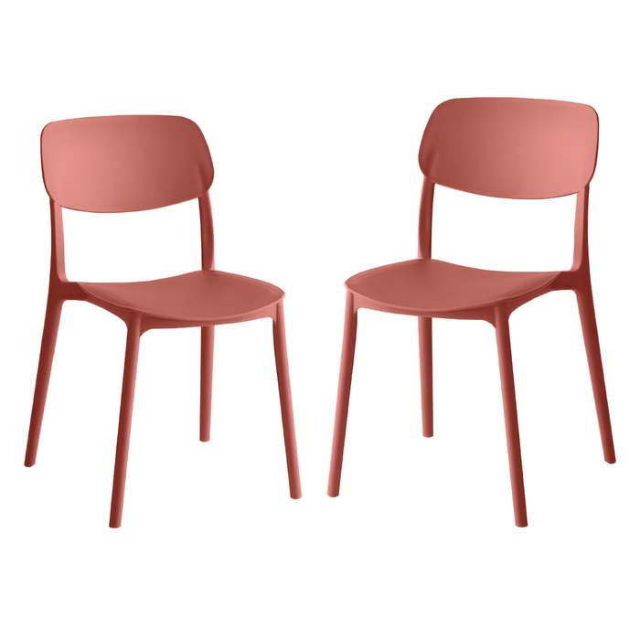 Sedia impilabile da pranzo in Polipropilene 40x39x78 cm Leggera per interni ed esterni Modello SUN