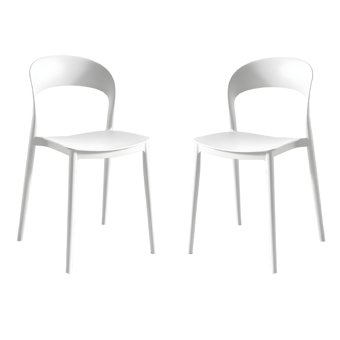 Sedia impilabile da cucina in Polipropilene 40x39x78 cm Leggera per interni ed esterni Modello LUNA