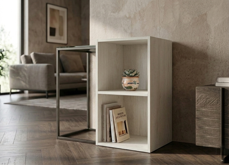 Libreria Scaffale con Ripiani Moderna Salvaspazio Design Aperto in Legno Resistente Stabile Antiribaltamento Casa Ufficio