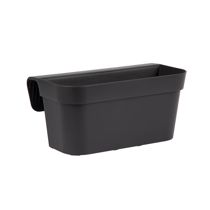 Vaso da Balcone 38x15x18H cm Balconiera Cassetta per Ringhiere e Parapetti