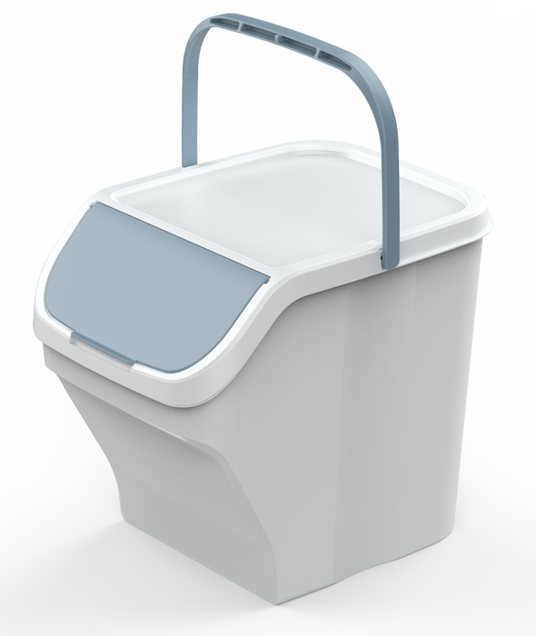 Pattumiera Contenitore 25 Litri Modulare con Maniglia Bidone Raccolta Differenziata