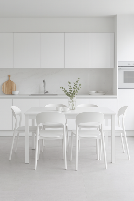 Sedia impilabile da cucina in Polipropilene 40x39x78 cm Leggera per interni ed esterni Modello LUNA