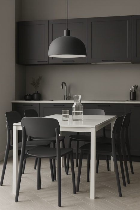 Sedia impilabile da pranzo in Polipropilene 40x39x78 cm Leggera per interni ed esterni Modello SUN