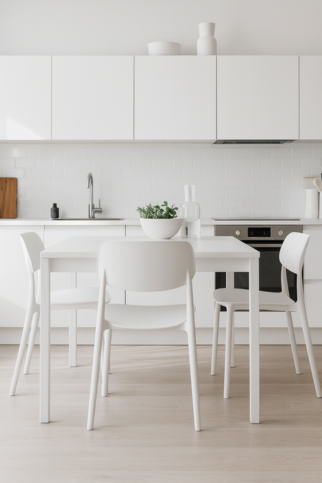 Sedia impilabile da pranzo in Polipropilene 40x39x78 cm Leggera per interni ed esterni Modello SUN