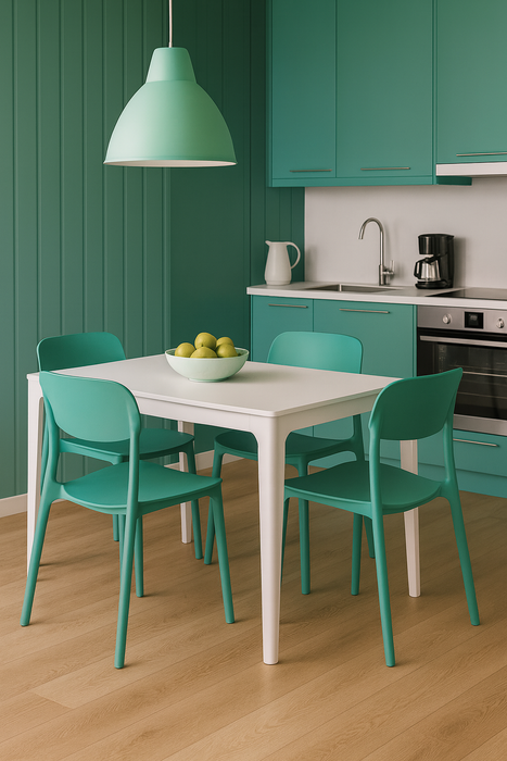 Sedia impilabile da pranzo in Polipropilene 40x39x78 cm Leggera per interni ed esterni Modello SUN