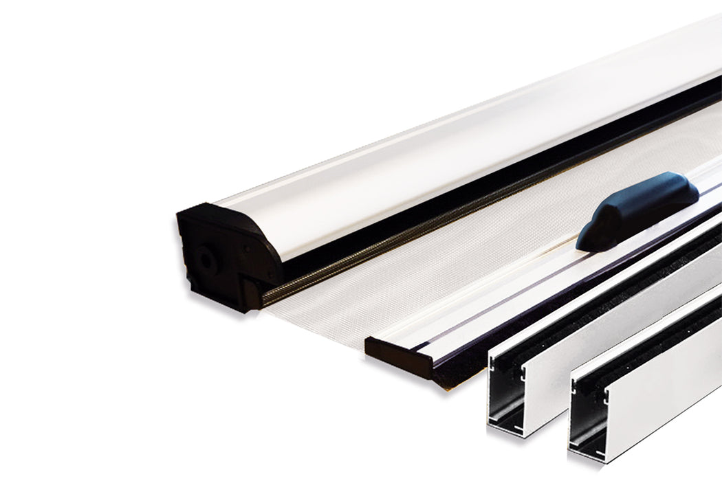 Zanzariera a Rullo Verticale a molla in Fibra di Vetro Telaio in Alluminio Riducibile Avvolgimento automatico