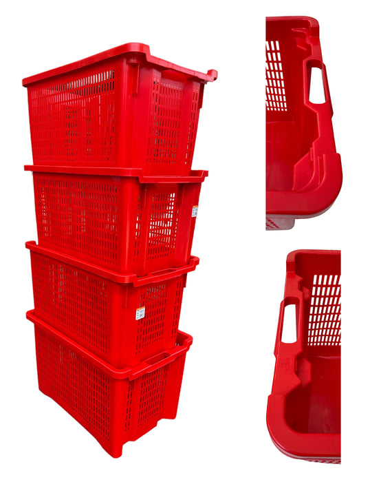 Cassetta agricola ortofrutta Salvaspazio in polietilene HDPE 52x29x42H cm Fondo Forato e chiuso