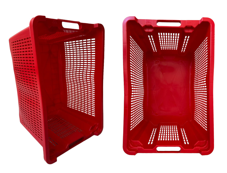 Cassetta agricola ortofrutta Salvaspazio in polietilene HDPE 52x29x42H cm Fondo Forato e chiuso